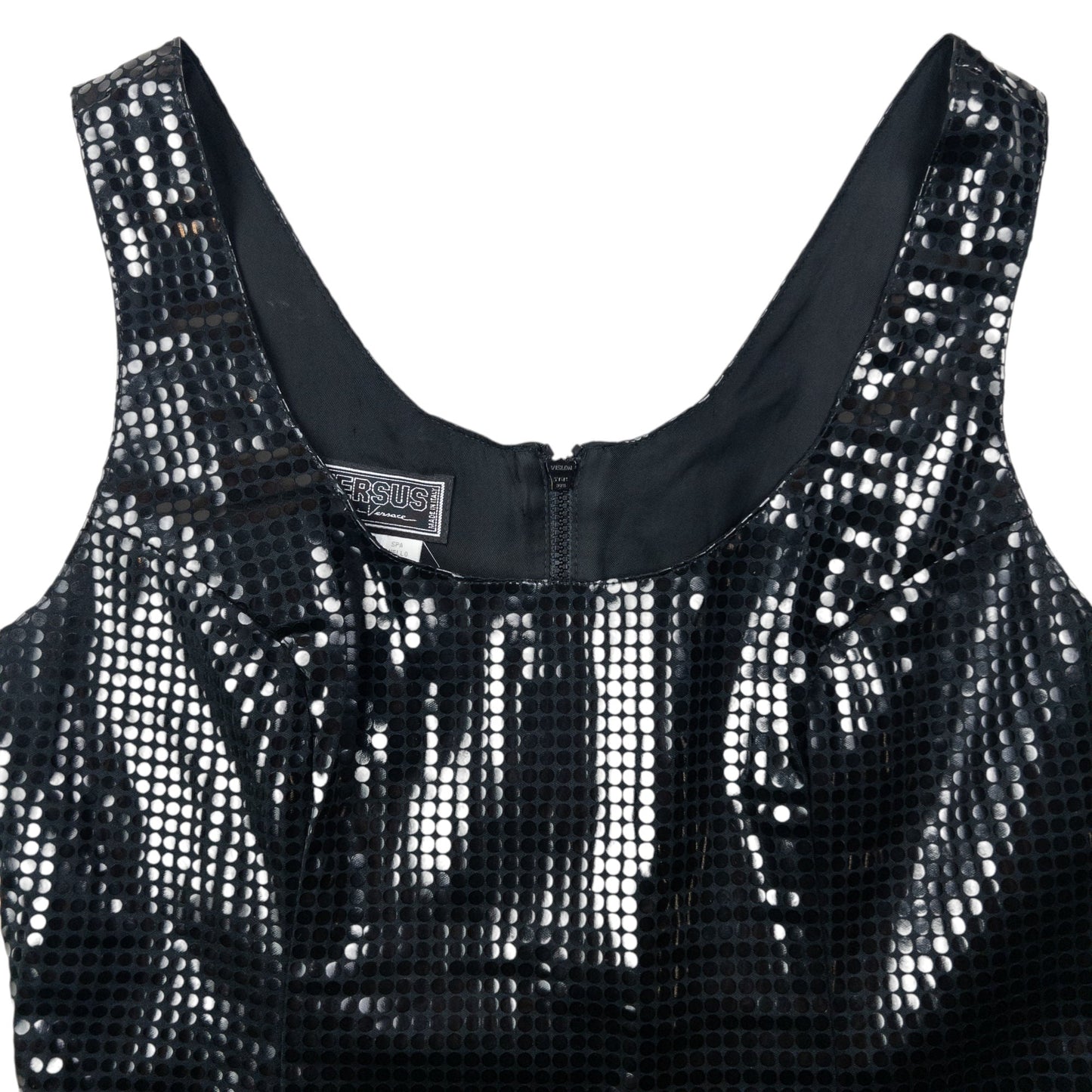 Vintage 2000s Gianni Versace Versus Sparkle Vest Top Womens Size M | Medium, Black