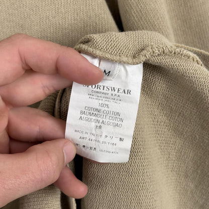 Early 00's Stone Island Quarter Zip Knit Jumper Beige (M) | Medium, Beige