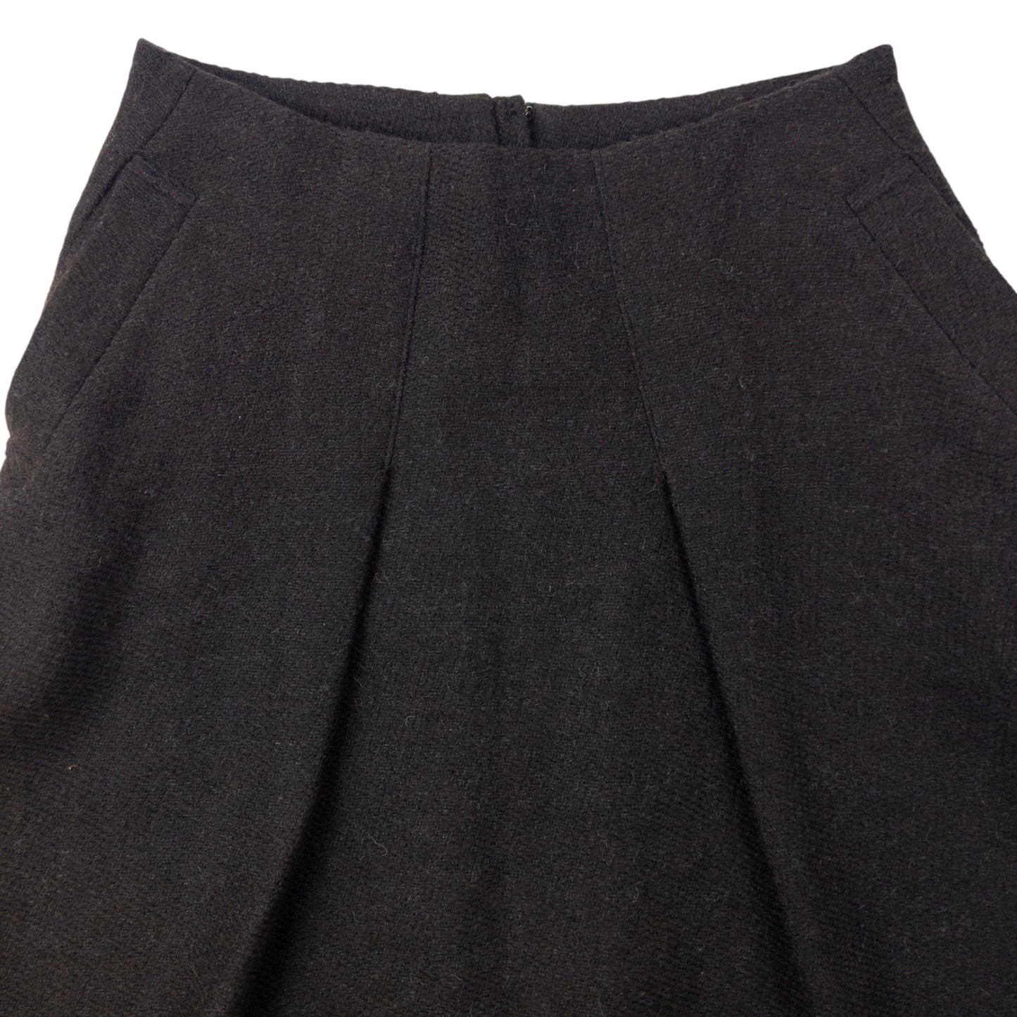 Vintage 90s Plantation By Issey Miyake Pleated Wool Skirt Womens Size W28 | W28, Brown