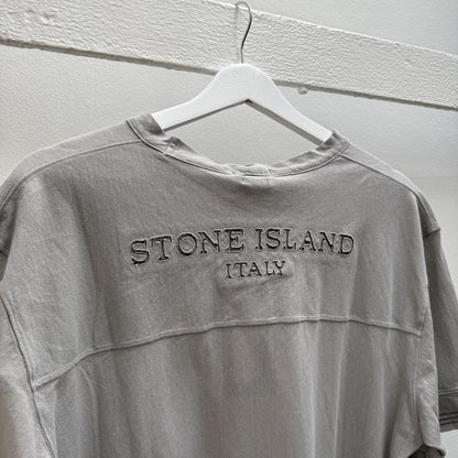 00’s Stone Island Logo T-shirt in Grey (L) | Large, Grey
