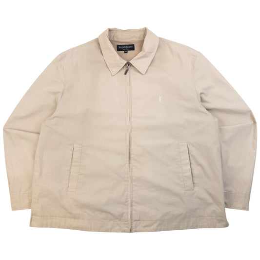 Vintage 90s YSL Yves Saint Laurent Zip Up Jacket Size XXL | XXL, Beige