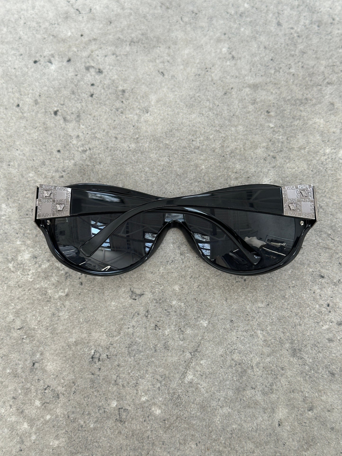 Versace 2000s Oversized Medusa Logo Sunglasses
