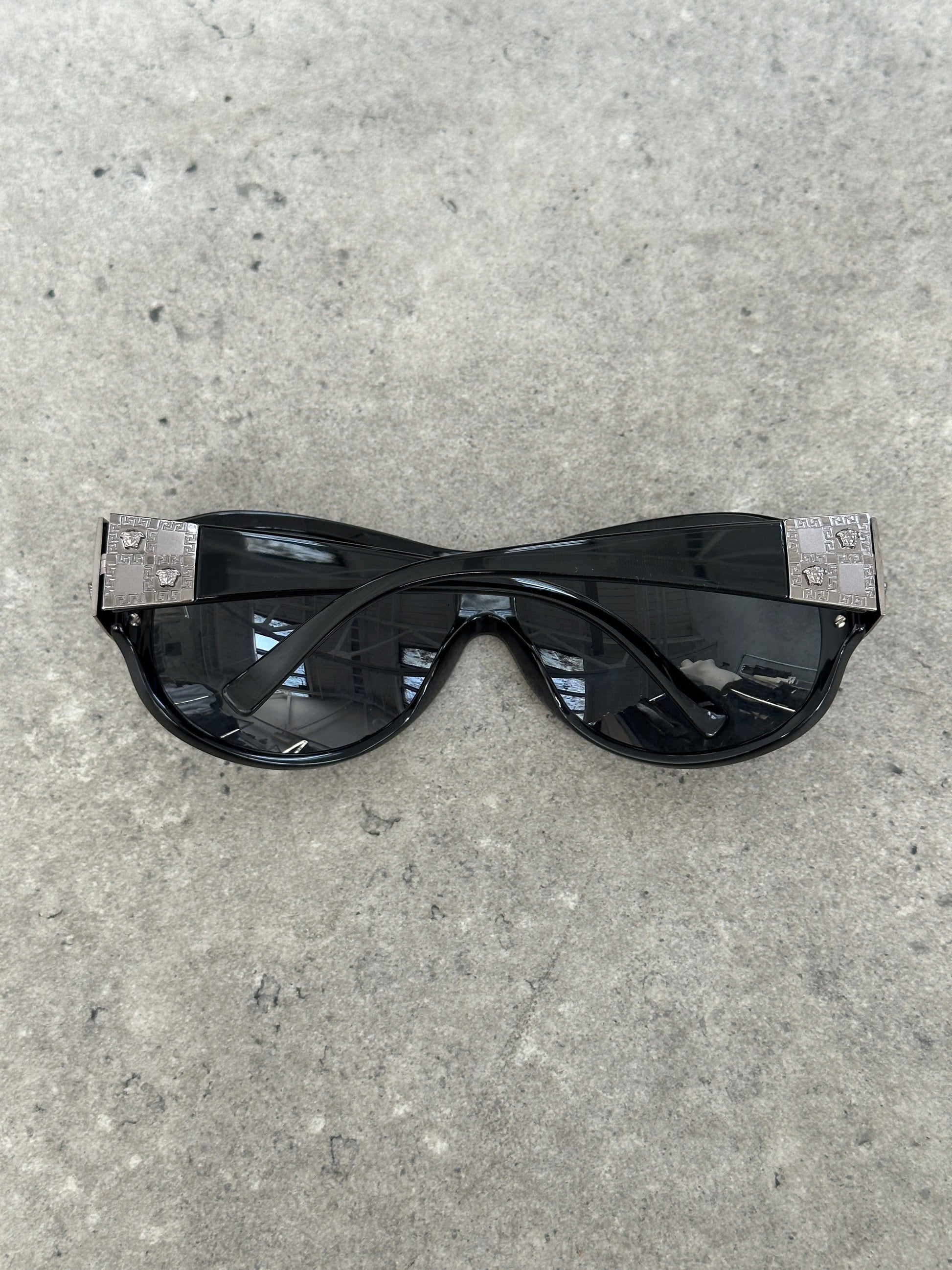 Versace 2000s Oversized Medusa Logo Sunglasses