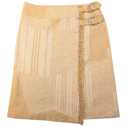 Vintage Burberry Buckle Wrap Skirt Womens Size W30