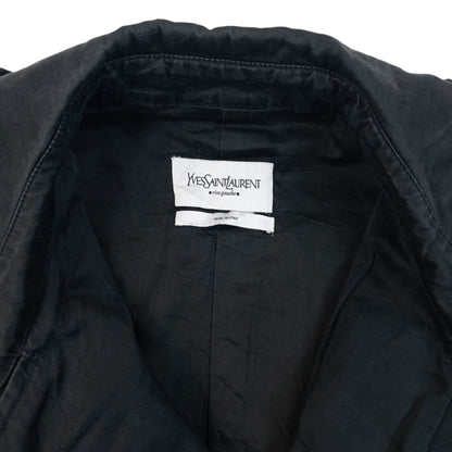 Vintage 2000s YSL Yves Saint Laurent By Tom Ford Belt Waist Trench Jacket Womens | Medium, Black