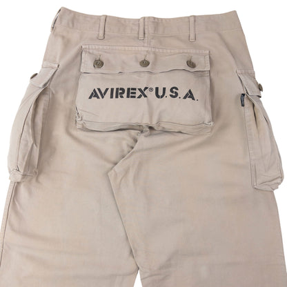 Vintage 2000s AVIREX Cargo Pocket Trousers Size W31 | W31, Beige