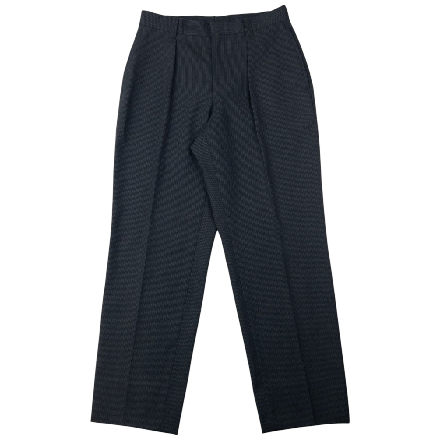 Vintage 90s Yohji Yamamoto D'Urban A.A.R Pinstripe Jacket & Trousers Suit Set Size S | Small, Black