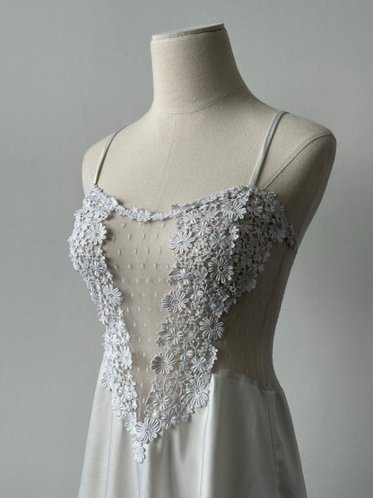Vintage 2000s Sheer Lace Mini Dress - XS