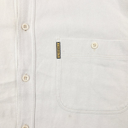 Vintage 90s Armani Jeans Long Sleeve Button Up Shirt Size L | Large, Cream