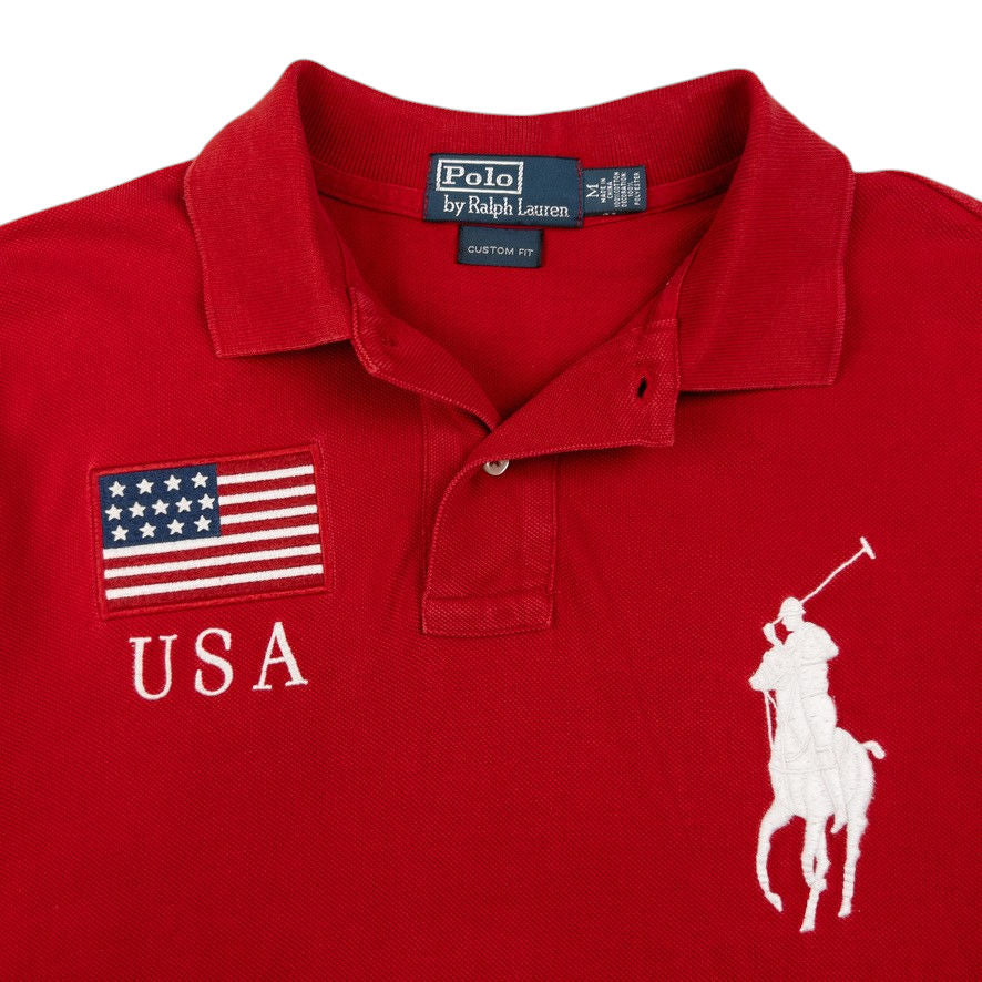 Vintage Polo Ralph Lauren USA Polo Shirt Size M