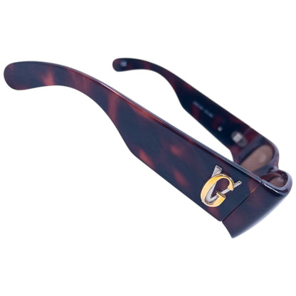 Vintage 90s Gianni Versace Tortoise Shell Sunglasses | O/S, Brown