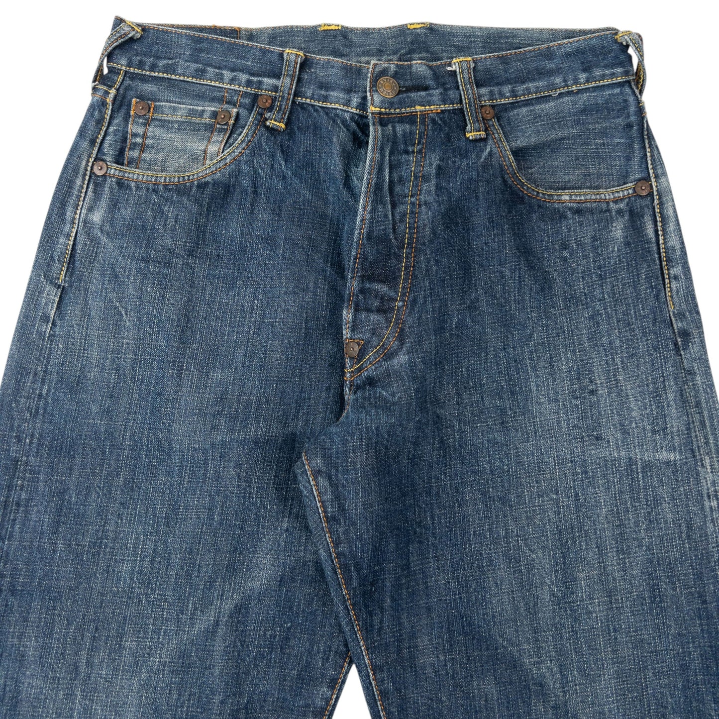 Vintage 2000s Evisu Heritage Double Gull Japanese Denim Jeans Size W30 | W30, Blue