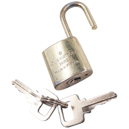 Vintage Louis Vuitton Embossed Padlock Keychain Charm