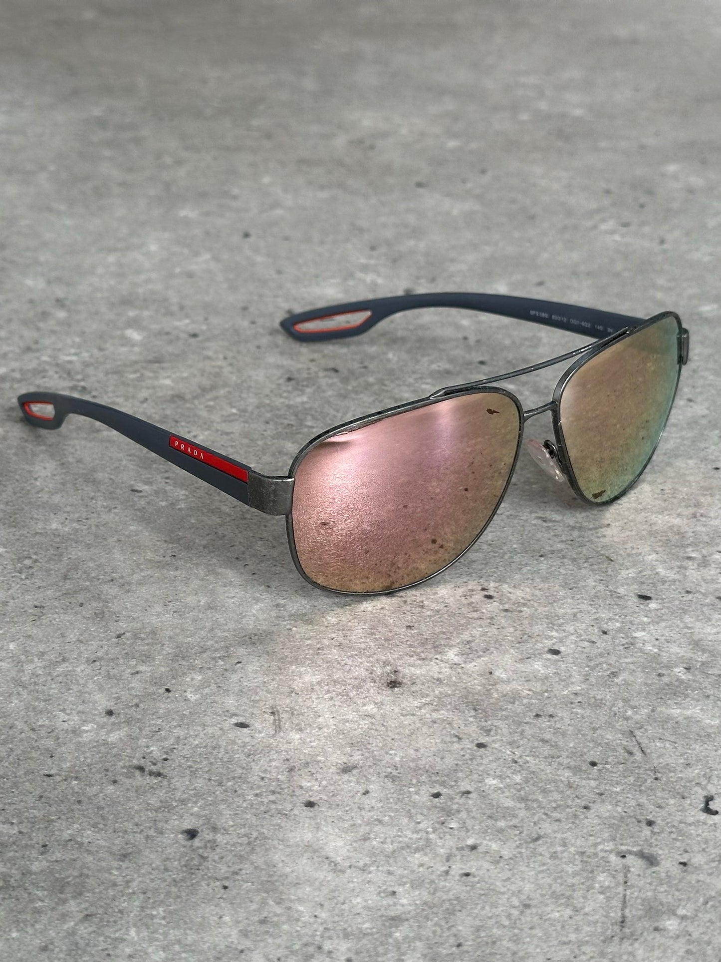 Prada Sport 2000s Aviator Logo Sunglasses