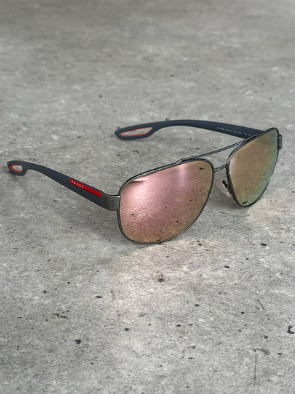 Prada Sport 2000s Aviator Logo Sunglasses