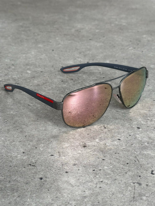 Prada Sport 2000s Aviator Logo Sunglasses