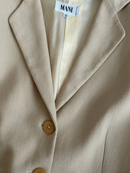 Mani 1990s Wool Single Breasted Blazer - S