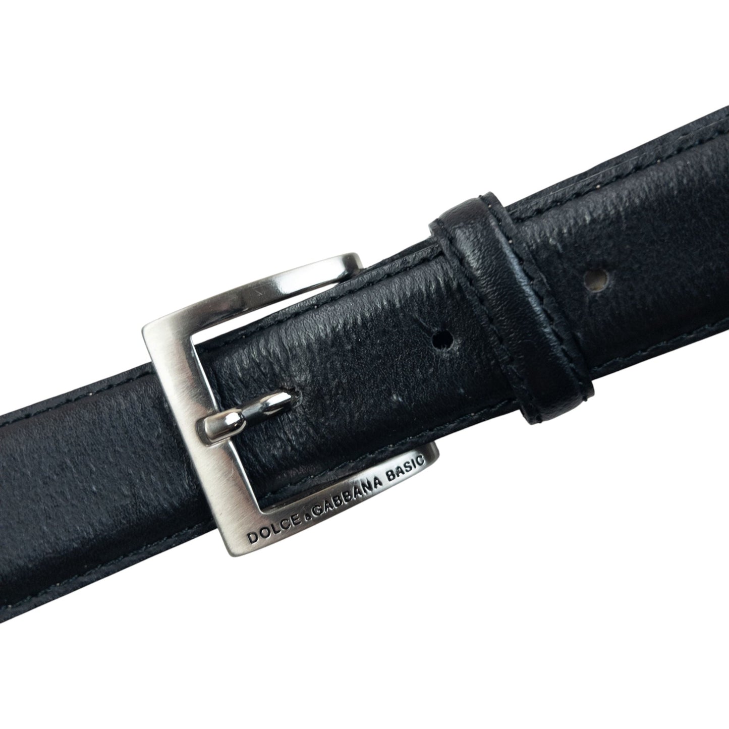 Vintage 2000s Dolce & Gabbana Leather Belt Size XL | O/S, Black
