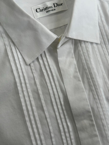 Christian Dior Monsieur 1990s Pure Cotton Tuxedo Dress Shirt - L