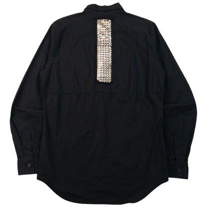Vintage Comme Des Garçons HOMME Long Sleeve Button Up Shirt Size S | Medium, Black
