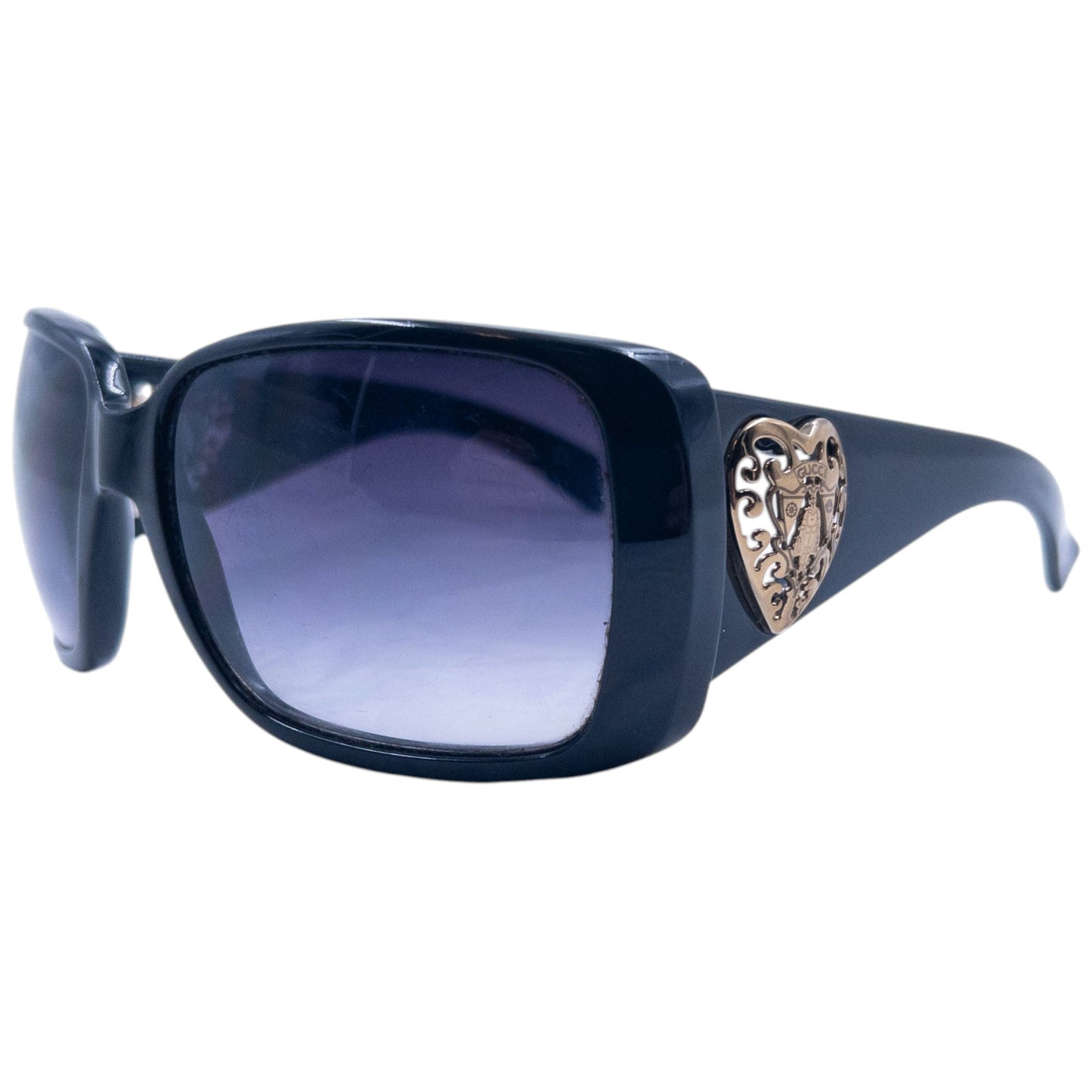 Vintage 2000s Gucci Heart Cut-Out Sunglasses | O/S, Multicoloured