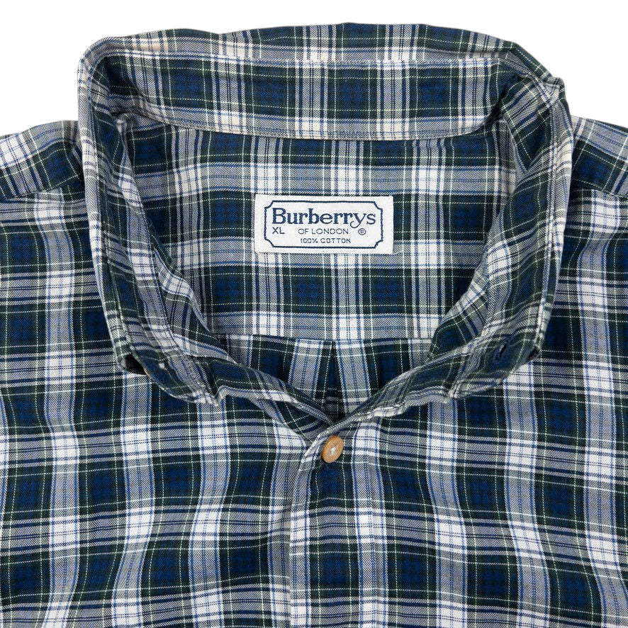 Vintage Burberry Nova Check Long Sleeve Button Up Shirt Size XL