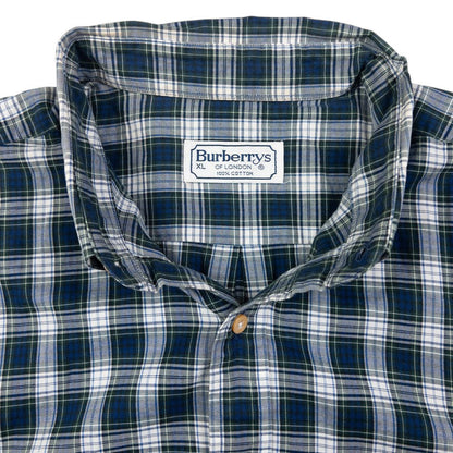 Vintage Burberry Nova Check Long Sleeve Button Up Shirt Size XL