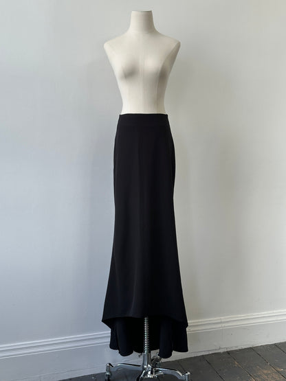Vintage 2000s Crepe Fishtail Maxi Skirt - W26