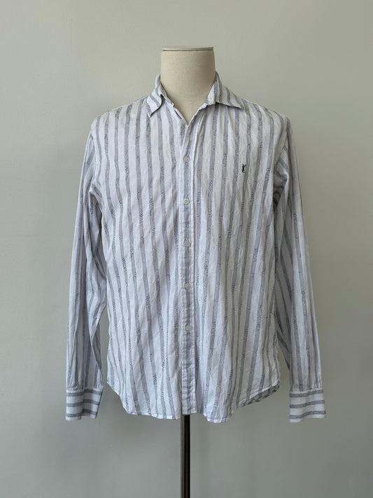 Yves Saint LaurentPour Homme 2000s Pure Cotton Striped Shirt - L