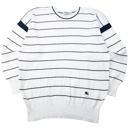 Vintage 90s Burberry Striped Knit Jumper Size M | Medium, Multicoloured