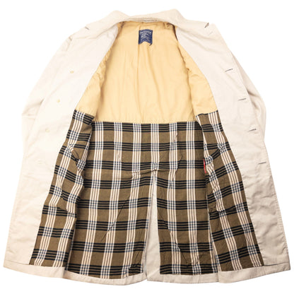 Vintage 80s Burberry Nova Check Lined Trench Jacket Size XL | XL, Beige