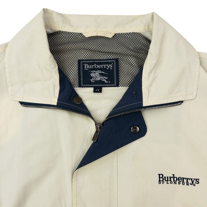 Vintage 90s Burberry Zip Up Jacket Size L | Large, Cream