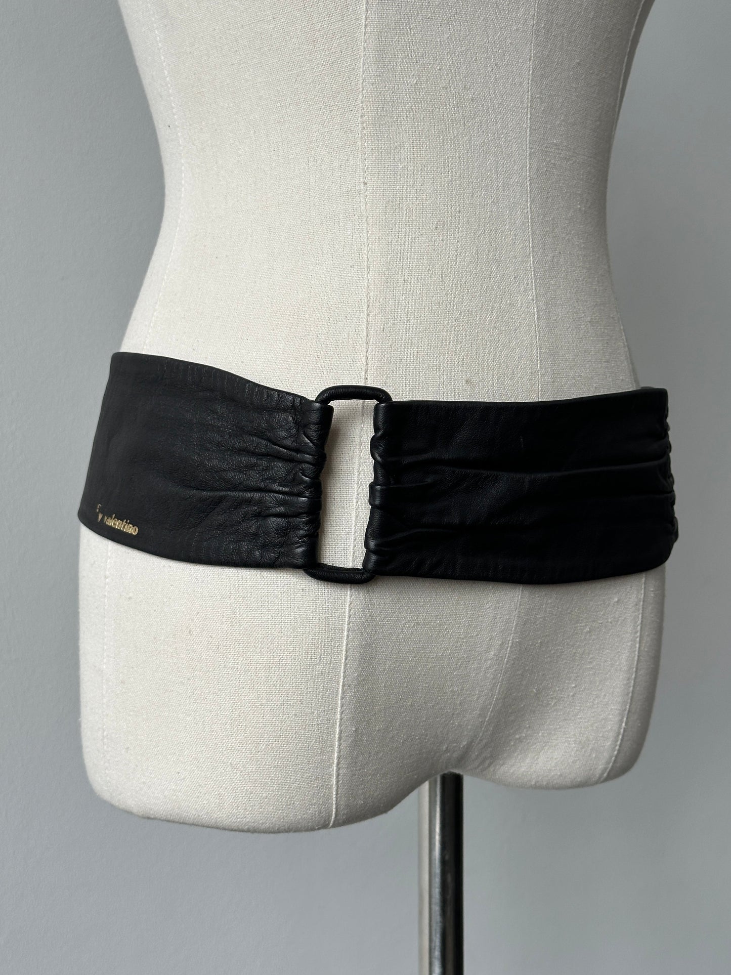 Vintage 1990s Leather Chunky Belt - W32-36
