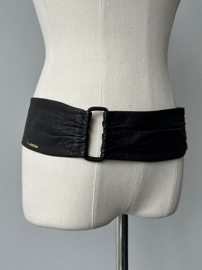 Vintage 1990s Leather Chunky Belt - W32-36