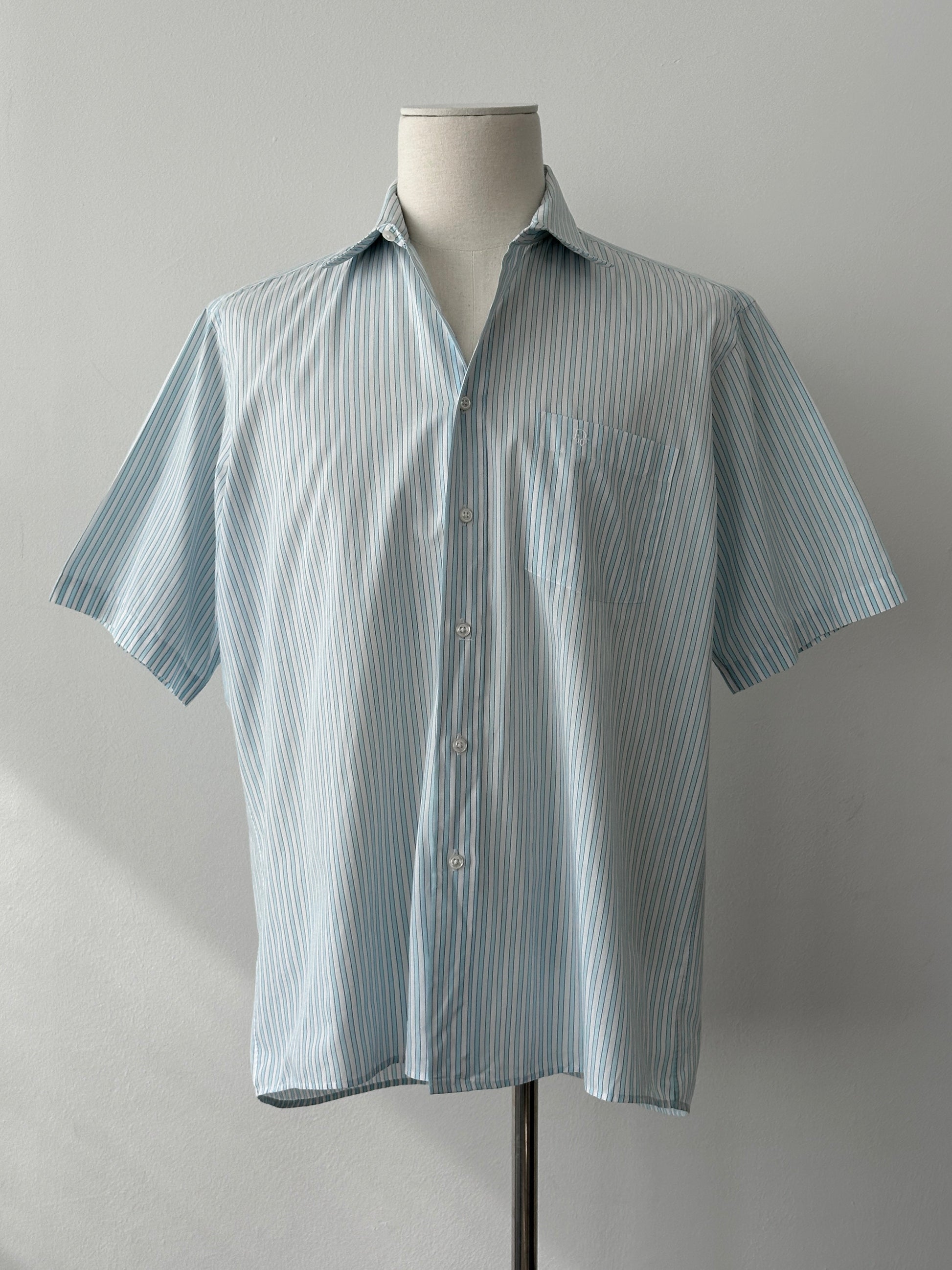 Christian Dior 1990s Cotton Check Short Sleeve Shirt - L