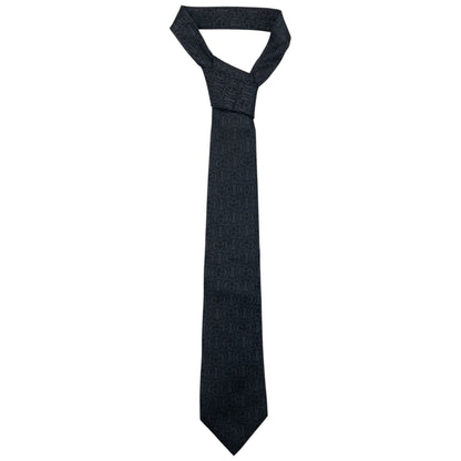 Vintage 2000s Gucci Monogram Silk Tie | O/S, Black
