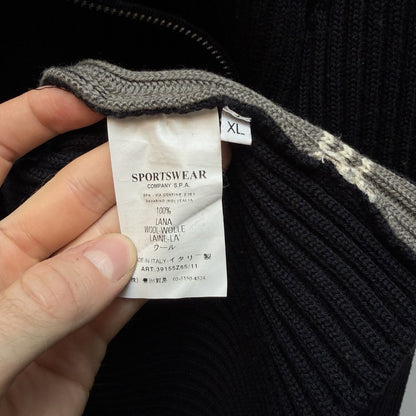00’s Stone Island Knit Jumper (XL) | Extra Large, Black