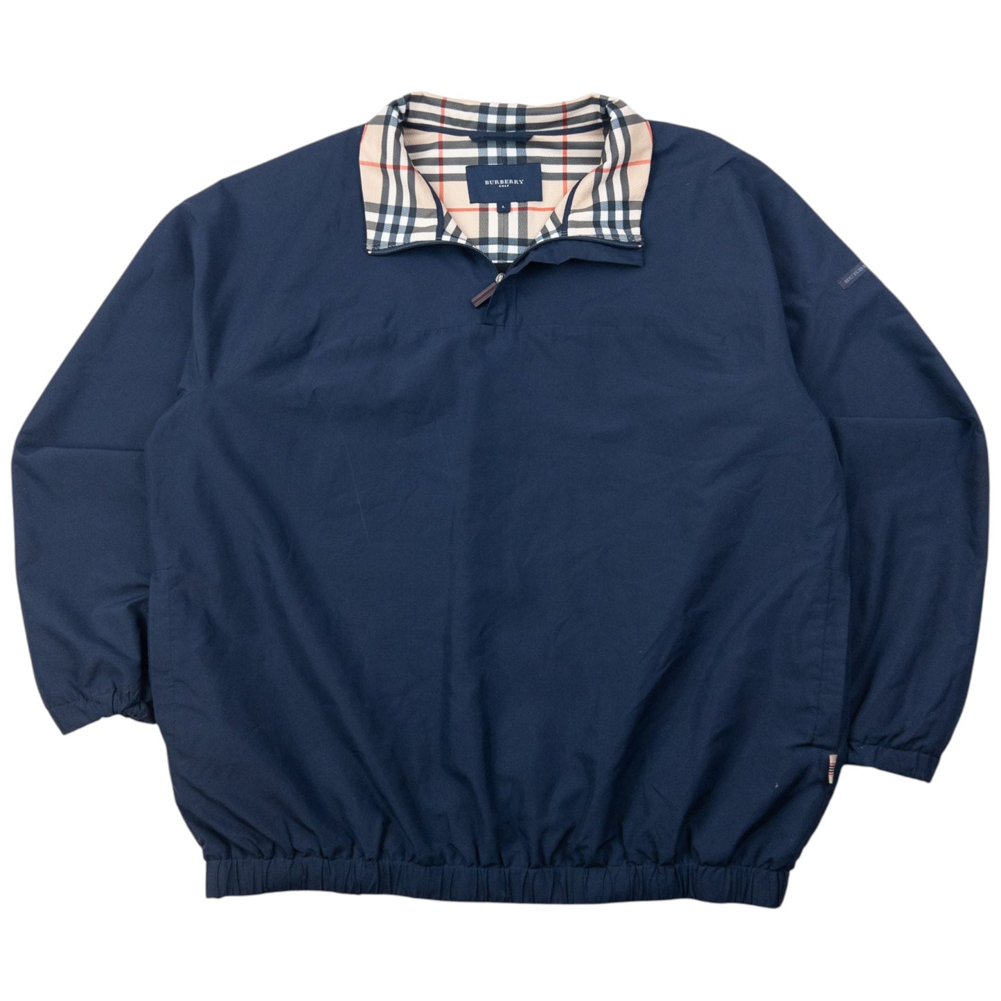 Vintage 2000s Burberry Nova Check Collar Q Zip Jacket Size L