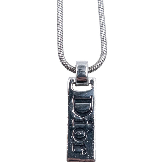 Vintage Dior Silver Pendant Necklace