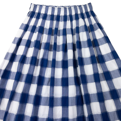 Vintage Yohji Yamamoto Pleated Checkered Skirt Womens Size W32
