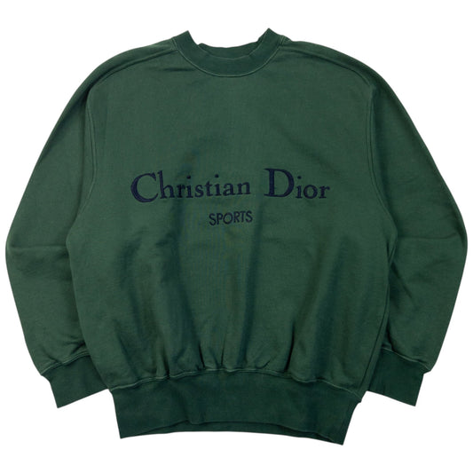 Vintage 90s Dior Sports Embroidered Sweatshirt Womens Size S | Small, Green