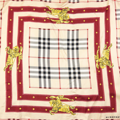 Vintage Burberry Nova Check Silk Scarf
