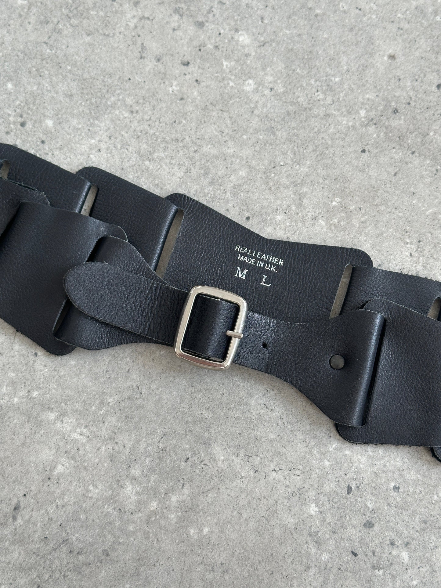 Vintage 2000s Leather Chunky Belt - W34-36