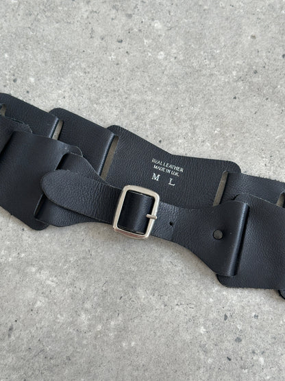 Vintage 2000s Leather Chunky Belt - W34-36