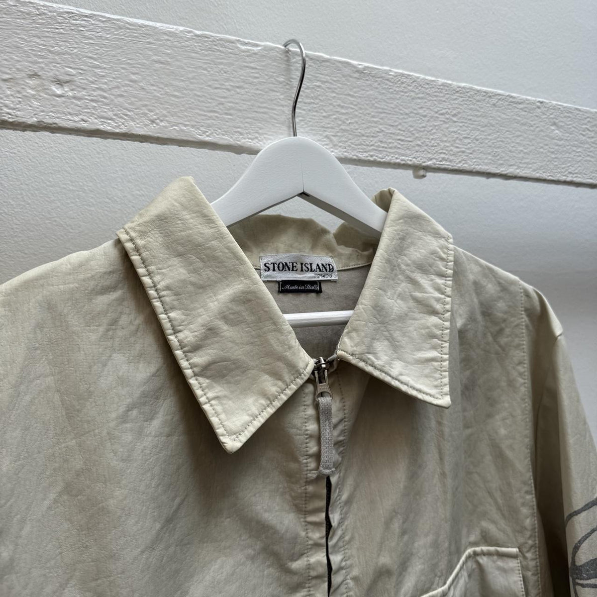 00’s Stone Island Compass Logo Jacket (L) | Large, Beige
