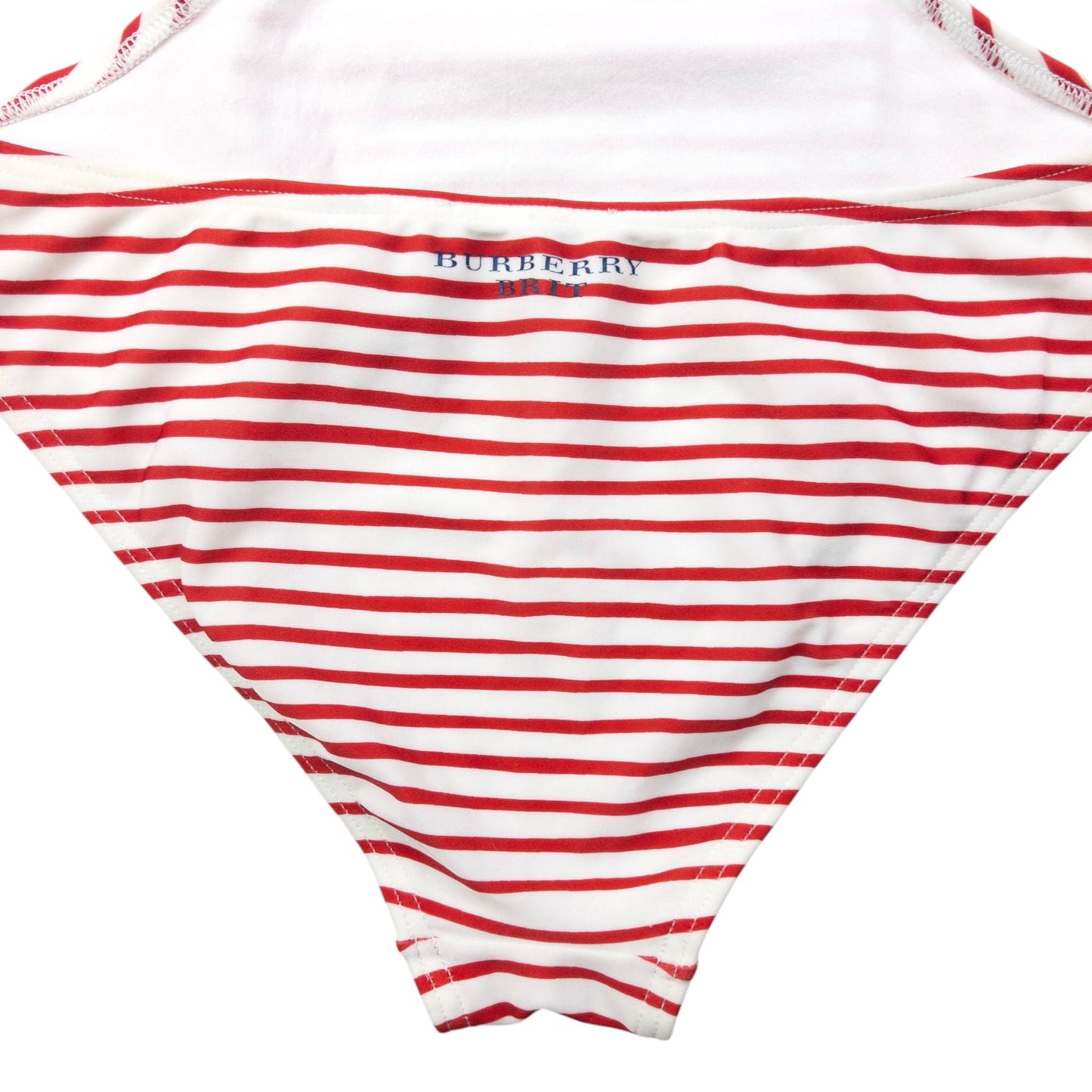 Vintage Burberry Brit Striped Monokini Swimming Costume Womens Size L