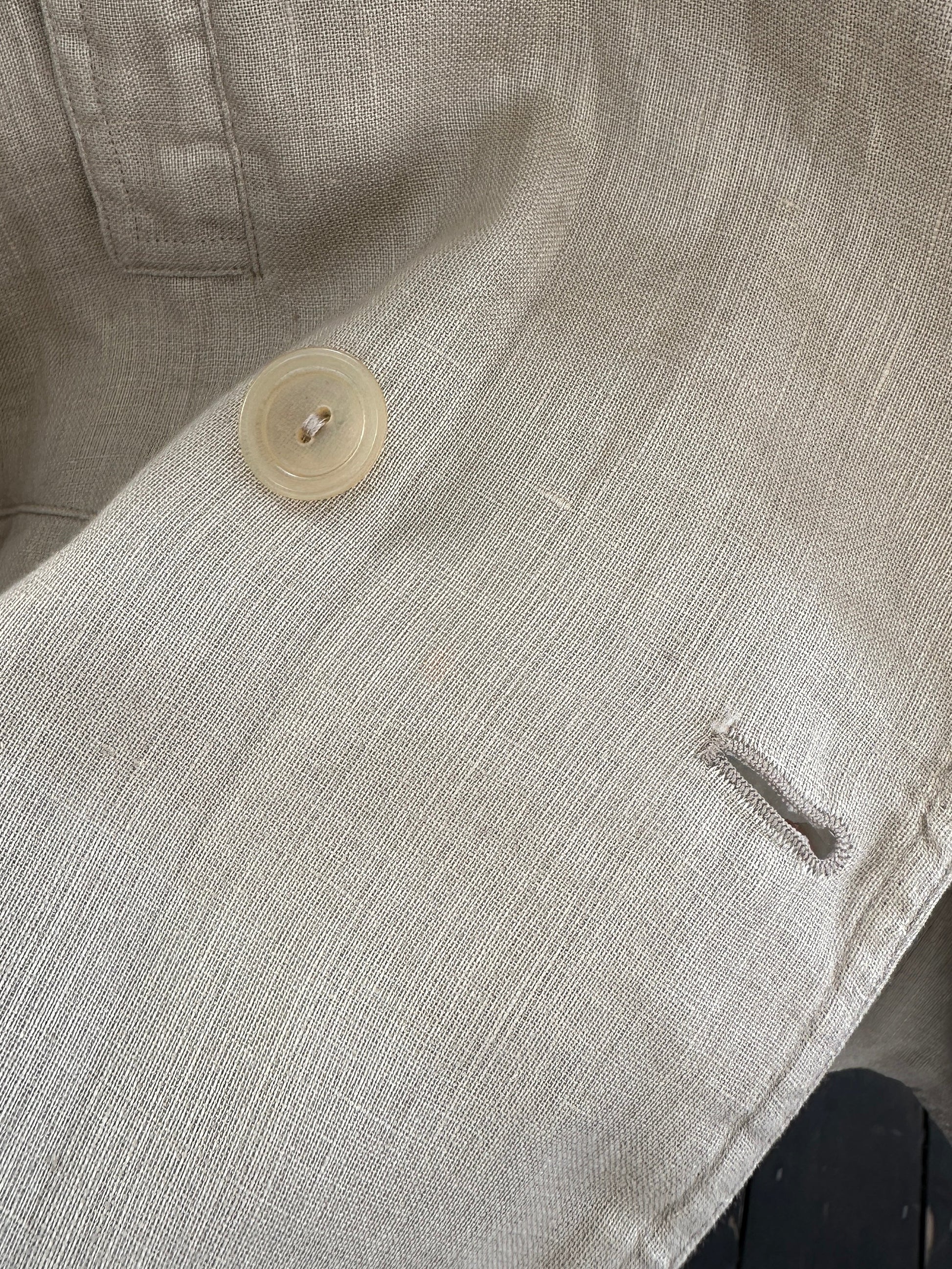 Giorgio Armani 1990s Linen Double Breasted Jacket - M
