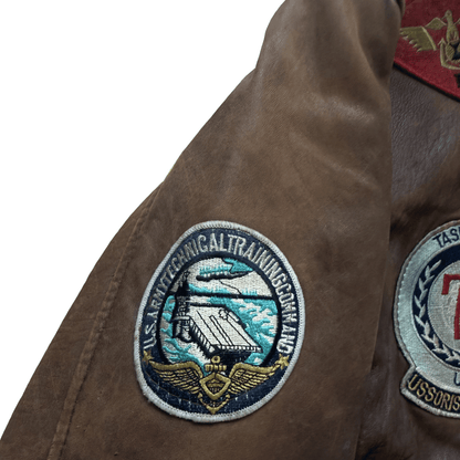 Avirex 1987 Top Gun G-1 Flight Jacket - L | Large, Brown