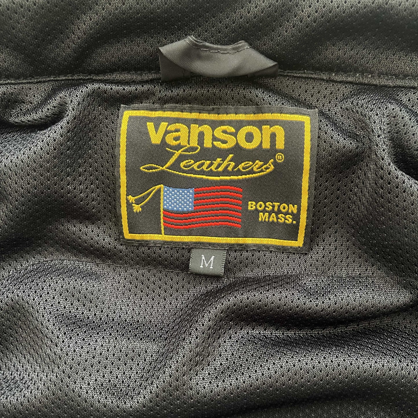 Vanson Leathers 'Trooper' Motorcycle Mesh Racer Jacket - M