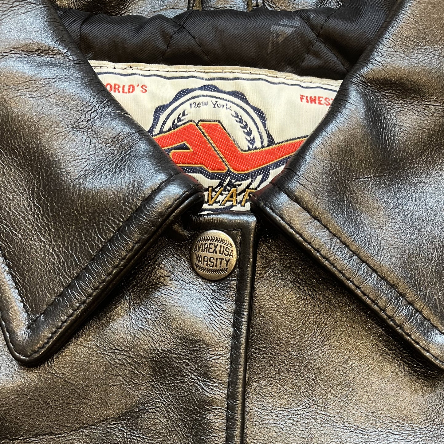 Avirex Leather Varsity Jacket - XS